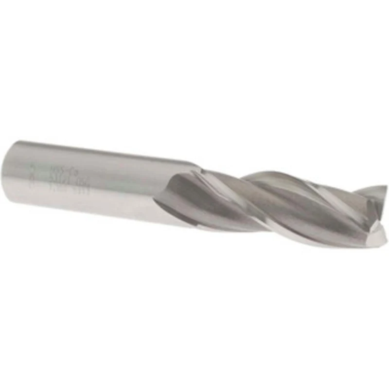 OSG 5/8, 1-5/8 LOC, 5/8 Shank Diam, 3-3/4 OAL, 3 Flute, Cobalt Square End Mill Single End, Uncoated, Spiral Flute, 30...